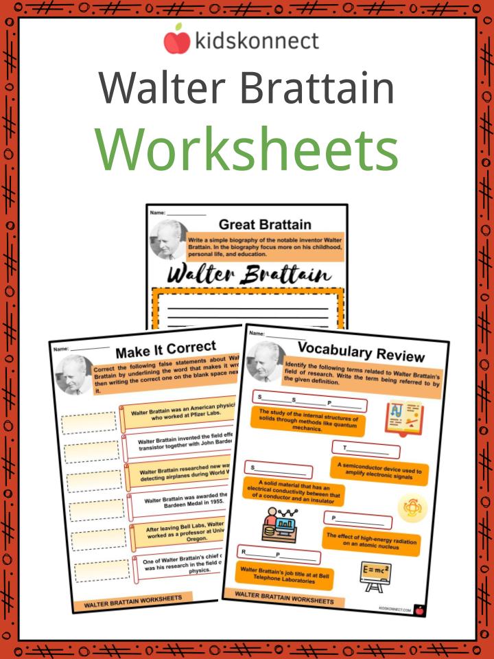 Walter Brattain Worksheets