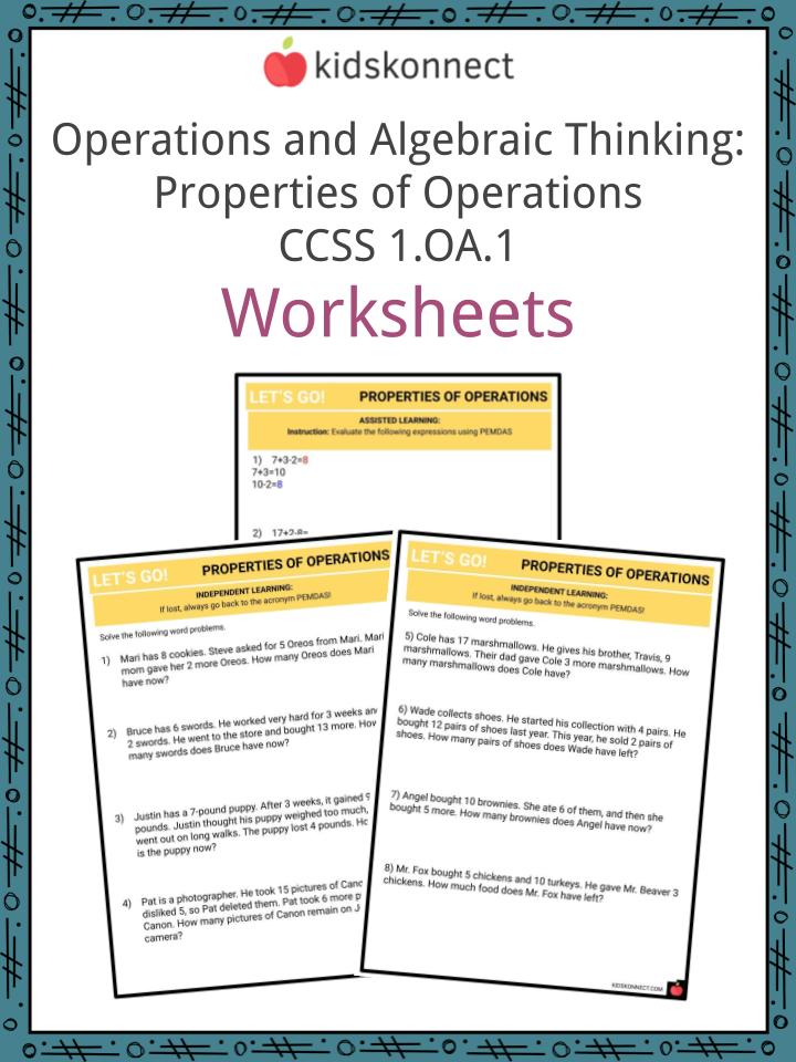 Properties Of Operations Worksheet