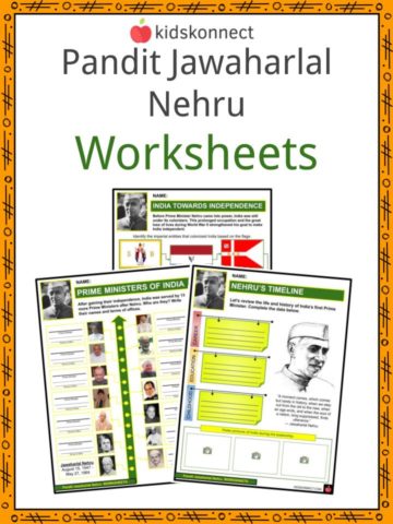 Pandit Jawaharlal Nehru Worksheets