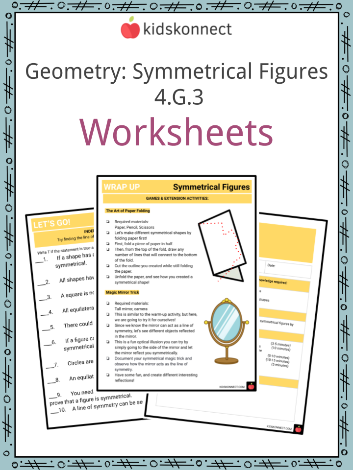 Geometry: Symmetrical Figures CCSS 4.G.3 Worksheets & Activities