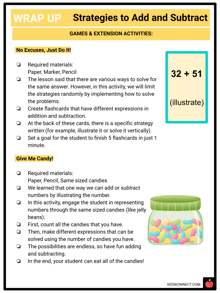 Numbers Operations In Base 10 Strategies To Add Subtract CCSS 2 NBT 9 Worksheets 