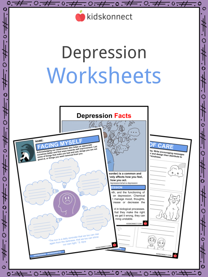 depression causes types treatment facts worksheets for kids