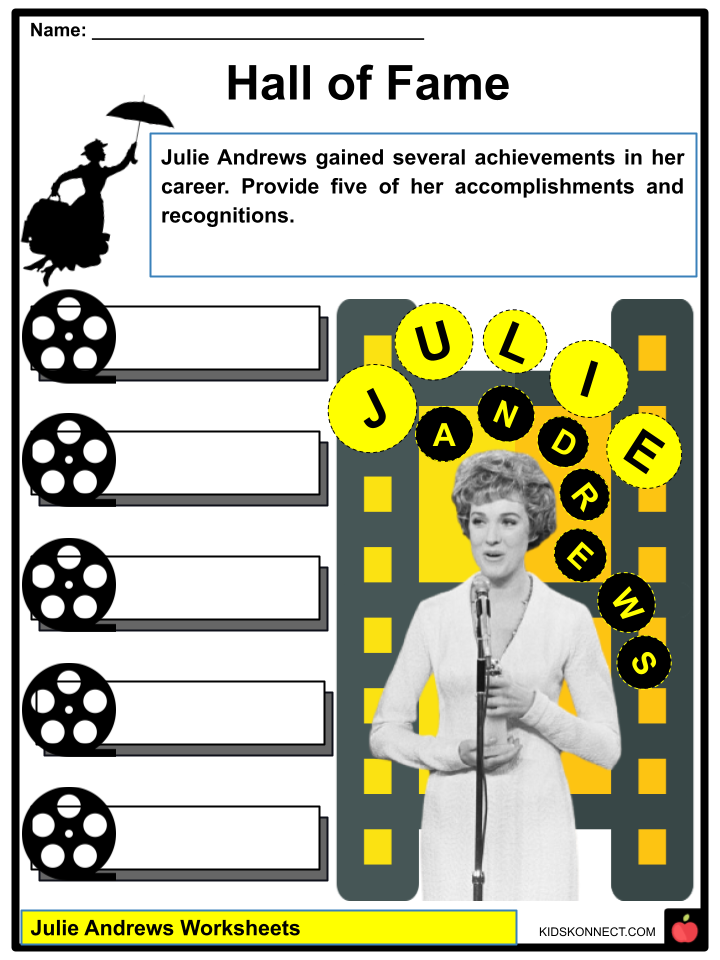 Julie Andrews Worksheets