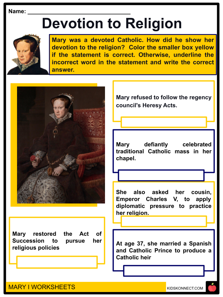 mary-tudor-early-life-reign-facts-worksheets-for-kids