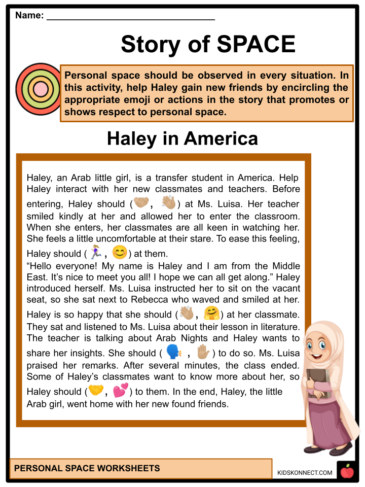 Personal Space Facts Worksheets For Kids PDF Resource