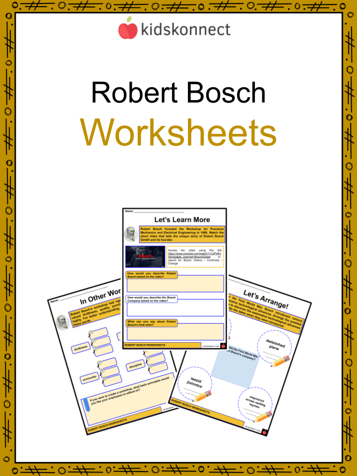 mooi Perceptie Maken Robert Bosch Worksheets & Facts | Life, Career, Contributions