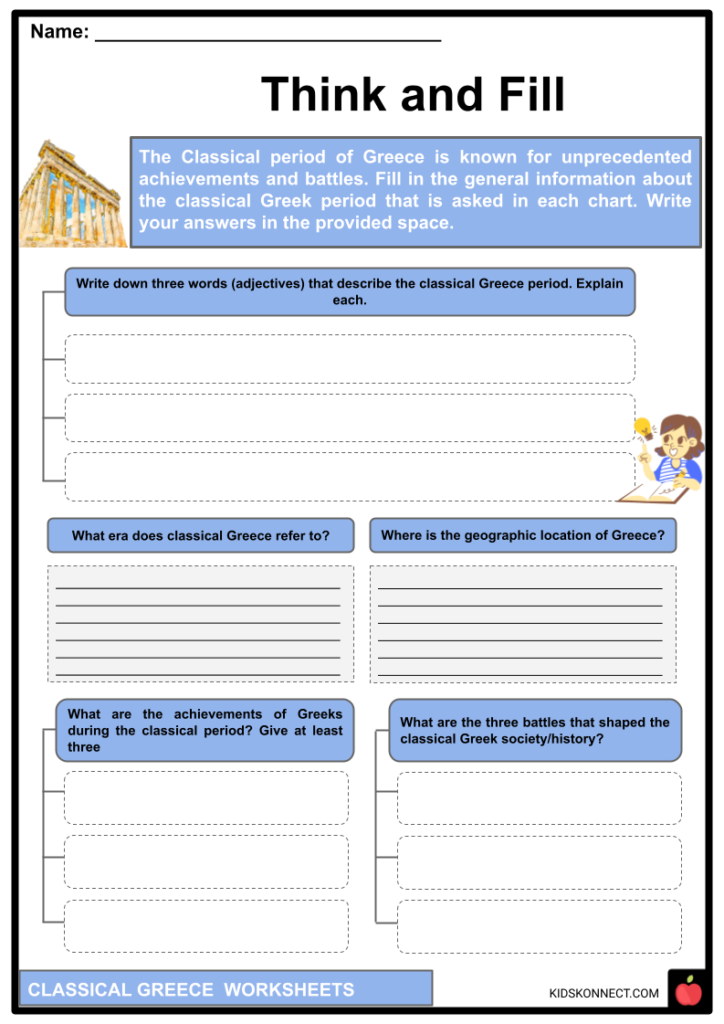 Classical Greece Worksheets
