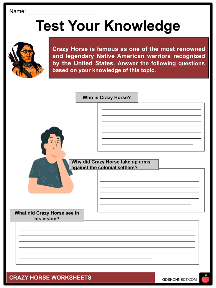 Crazy Horse Worksheets