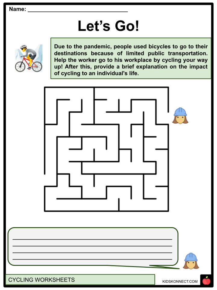 Cycling worksheets: let's go