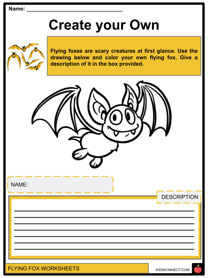 flying fox worksheets: create your own