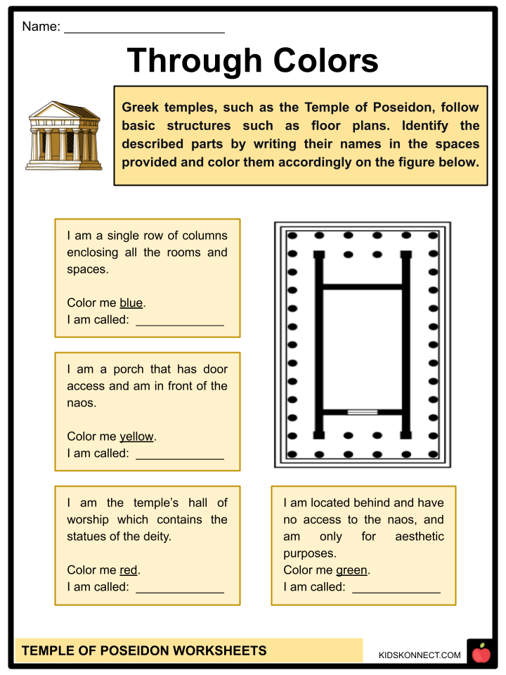 Temple of Poseidon Worksheets