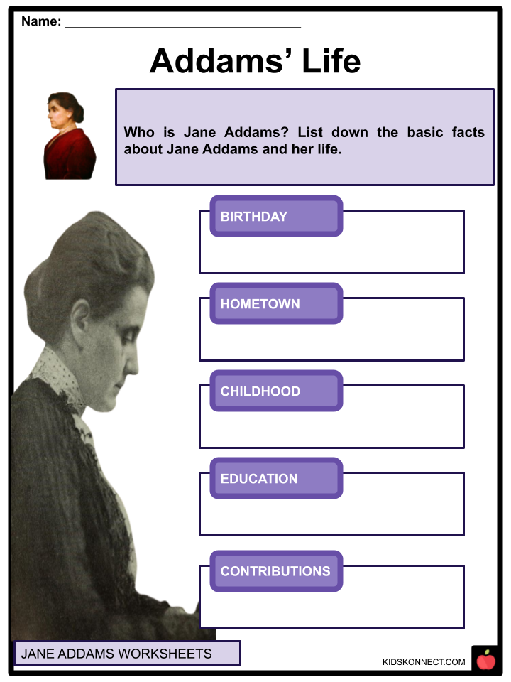 Jane Addams Worksheets