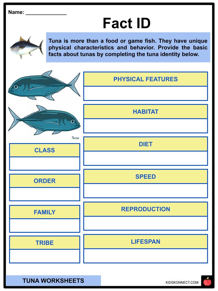 Tuna Worksheets 