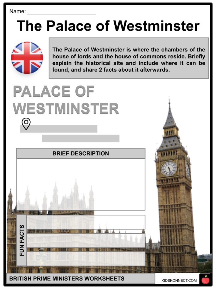 British Prime Ministers Worksheets