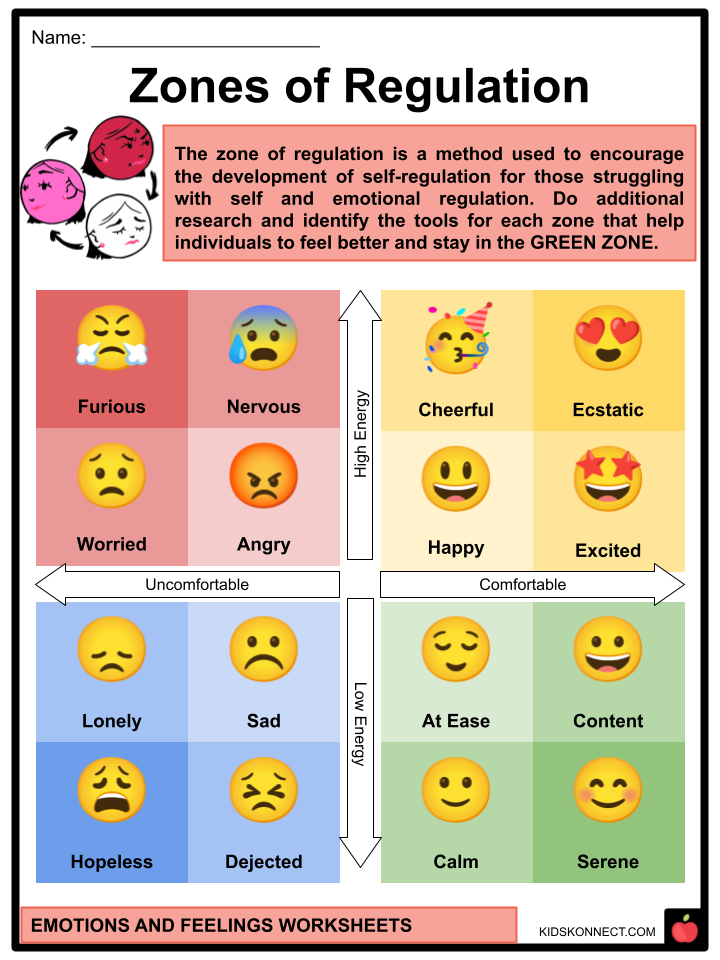 Emotions and Feelings Worksheets