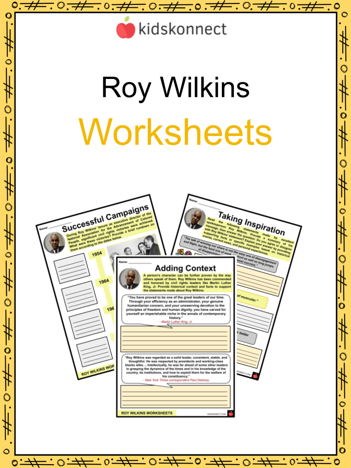 Roy Wilkins Worksheets | NAACP, Leadership, Principle Of Nonviolence