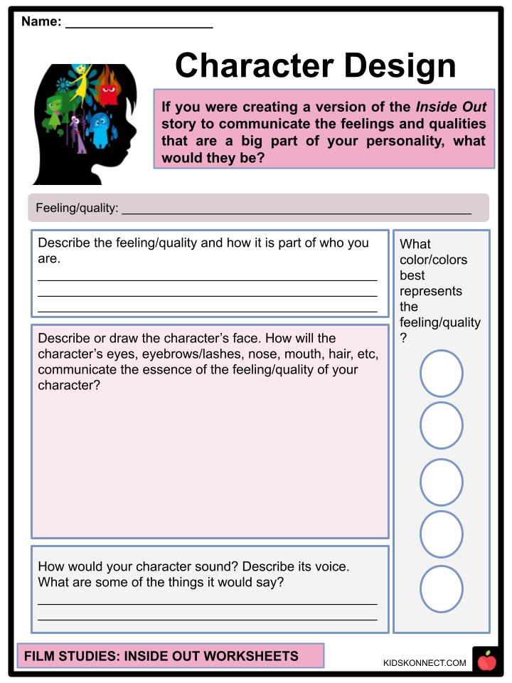 Inside Out Worksheets  Film Study, Plot, Themes, Reception, Cast